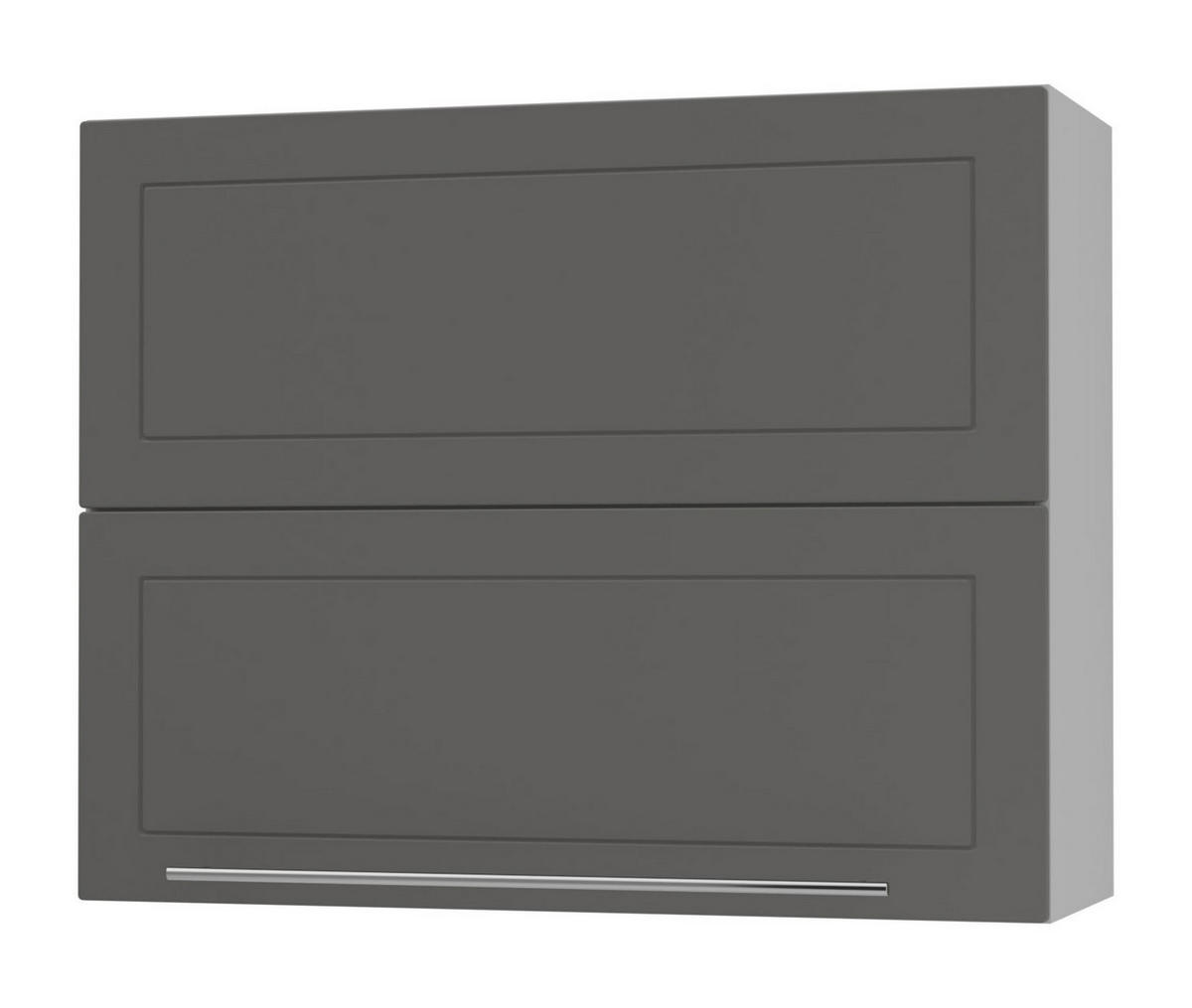 KÜCHENHÄNGESCHRANK Kvantum W8B/90 Graphit Matt / Grau Matt 90 / 32,5 / 72cm - Graphitfarben/Grau, Holz/Holzwerkstoff (90/72/36cm) - Feldmann-Wohnen
