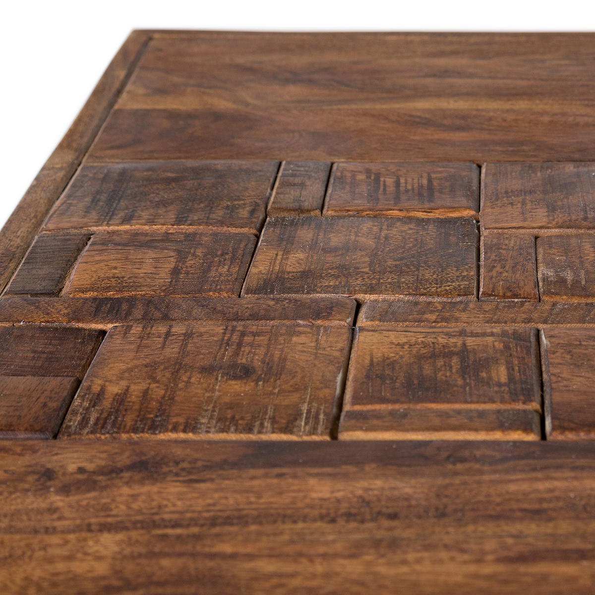 ESSTISCH - Akazie massiv / Eisen - Akaziefarben, Holz (80/160/77cm) - home24