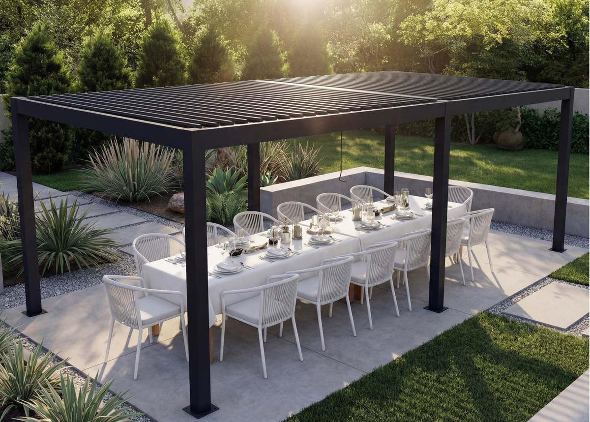 PERGOLA Anthrazit - Anthrazit, Metall (595/220/300cm) - MCW