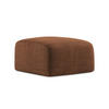POUF Strukturstoff Orange - Terracotta/Schwarz, Holzwerkstoff/Kunststoff (65/40/65cm) - Makamii