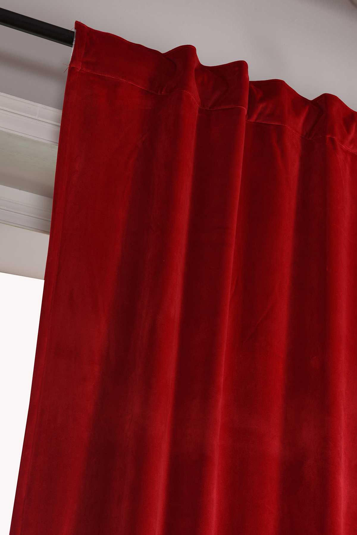 VORHANG 2ER SET MILANO HxB 235x135 cm Rot - Hellrot, Textil (135/235cm) - Gardinenbox
