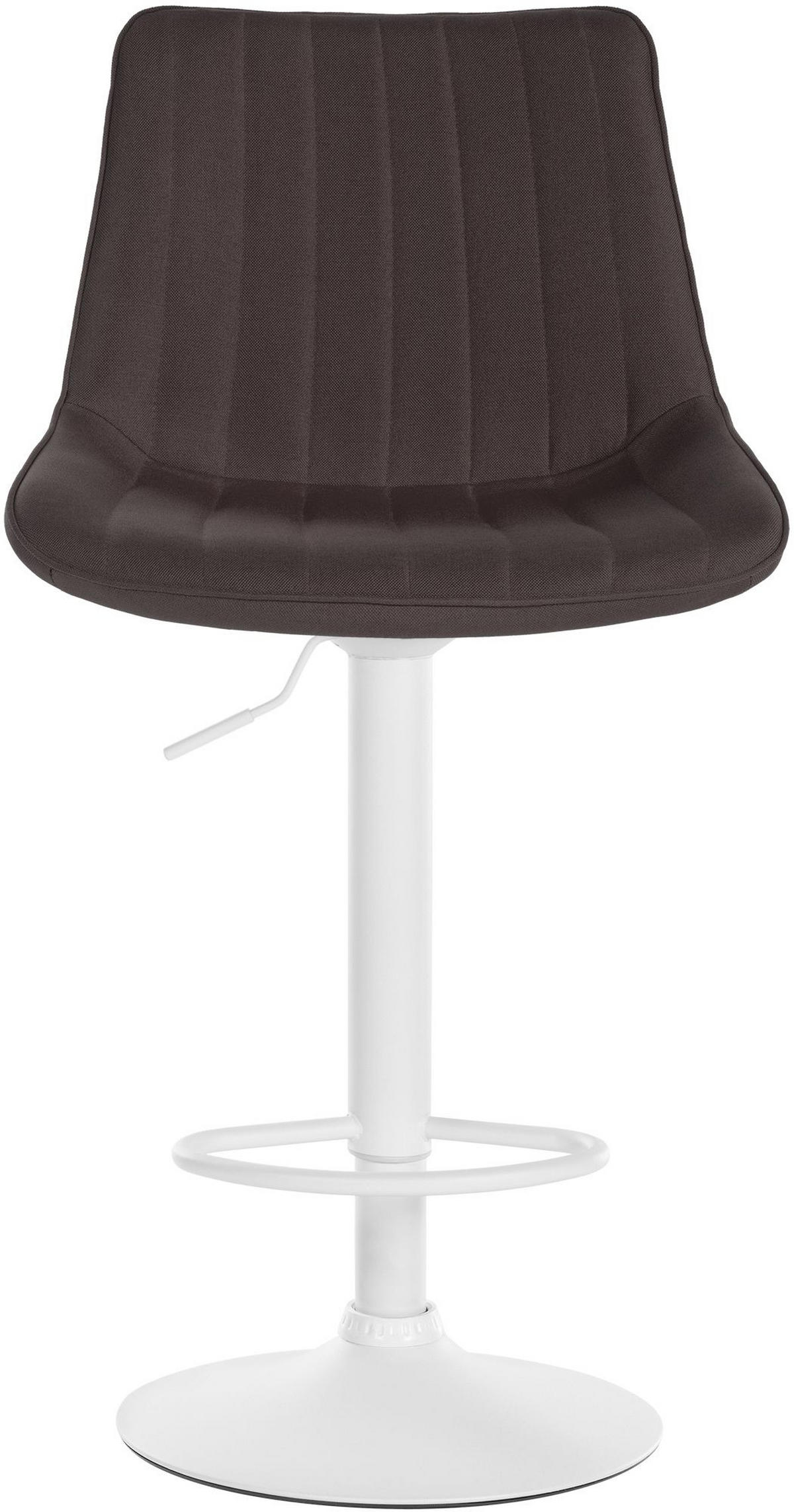 BARHOCKER RIO Taupe Stoff Weiß - Taupe, Textil/Metall (49.5/91/50cm) - DELUKE