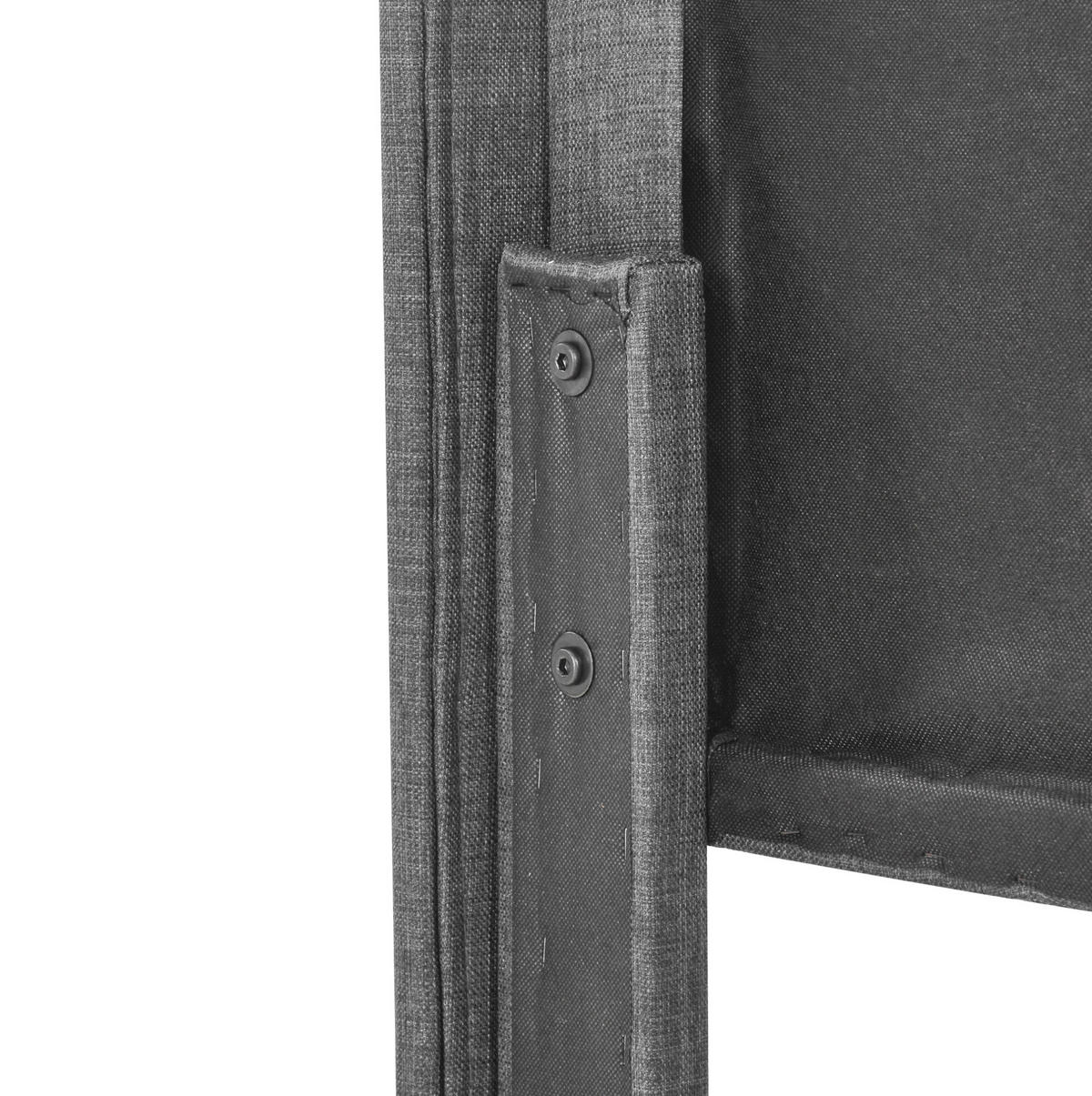 POLSTERBETT 140/200 cm Grau aus Leinen mit Lattenrost - Grau, Textil (140/200cm) - OKMYHOME