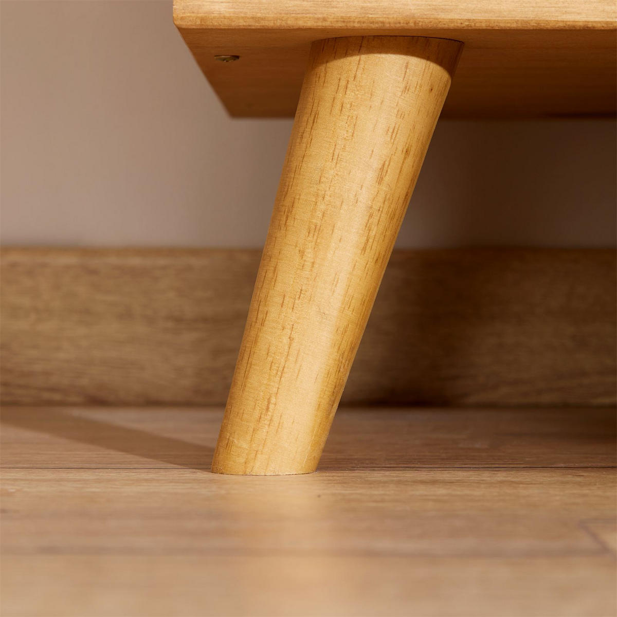 NACHTTISCH COLIMA - Weiß/Kieferfarben, Holz (50/46/40cm) - IDIMEX