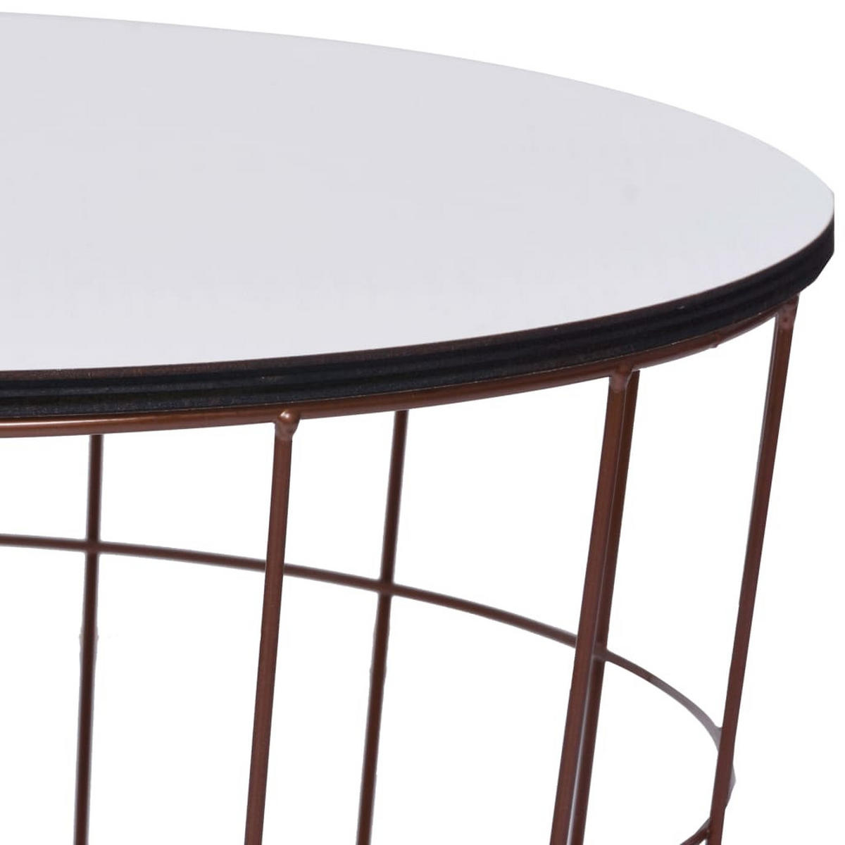 COUCHTISCH Golden Ø 40 cm - Goldfarben, Metall (40/40/53cm) - furnicato