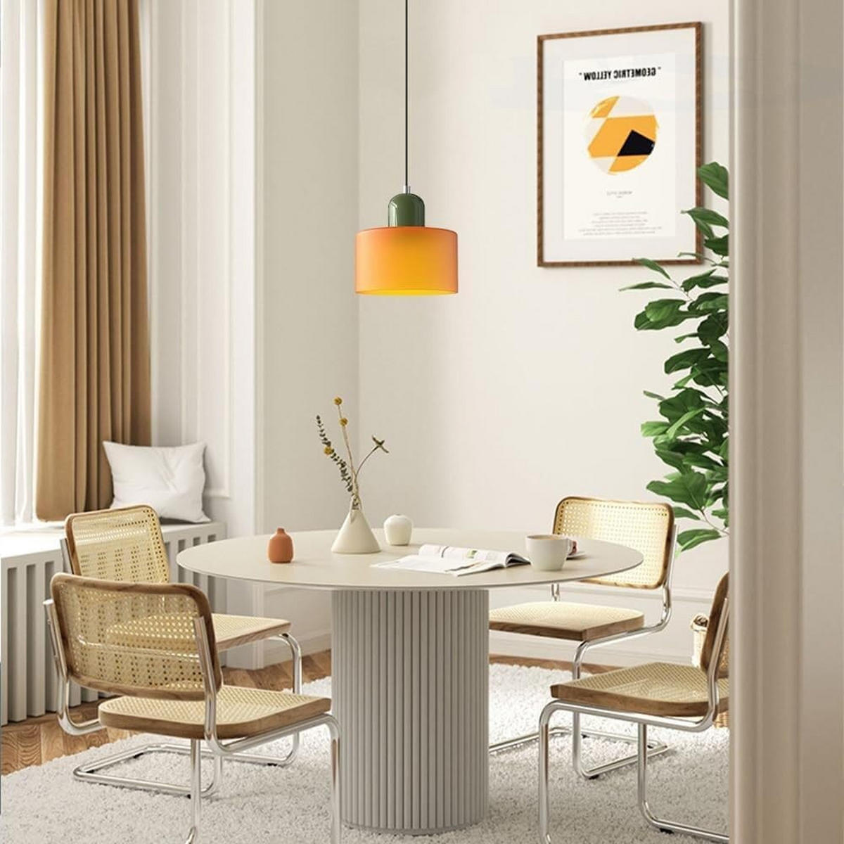 PENDELLEUCHTEN,GLAS, 220 V, 12 W, 15 cm Durchmesser,Orange - Orange, Glas (15/15/100cm) - Weltevree