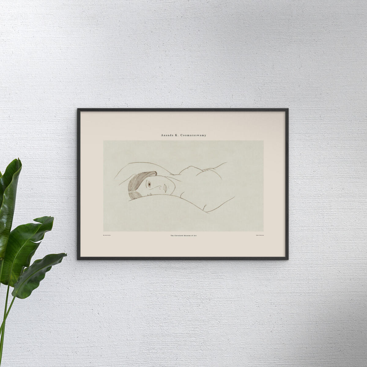 POSTER mit Rahmen Arch Atelier - Ananda 02 - Schwarz/Naturfarben, Holz/Papier (70/100cm) - Poster&Frame
