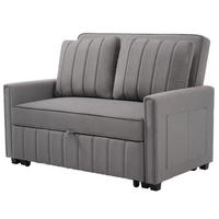 SOFA multifunktional mit Schlaffunktion Leinen Antique Gray 127/75/94 cm - Grau, Kunststoff (127/94/75cm) - OKWISH