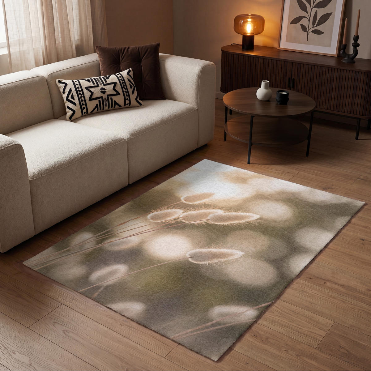 KOBERCE - Chvostoskok - Biely - Slnečné svetlo - 120x180 cm - béžová, textil/plast (120/0.4cm) - OnlyWow
