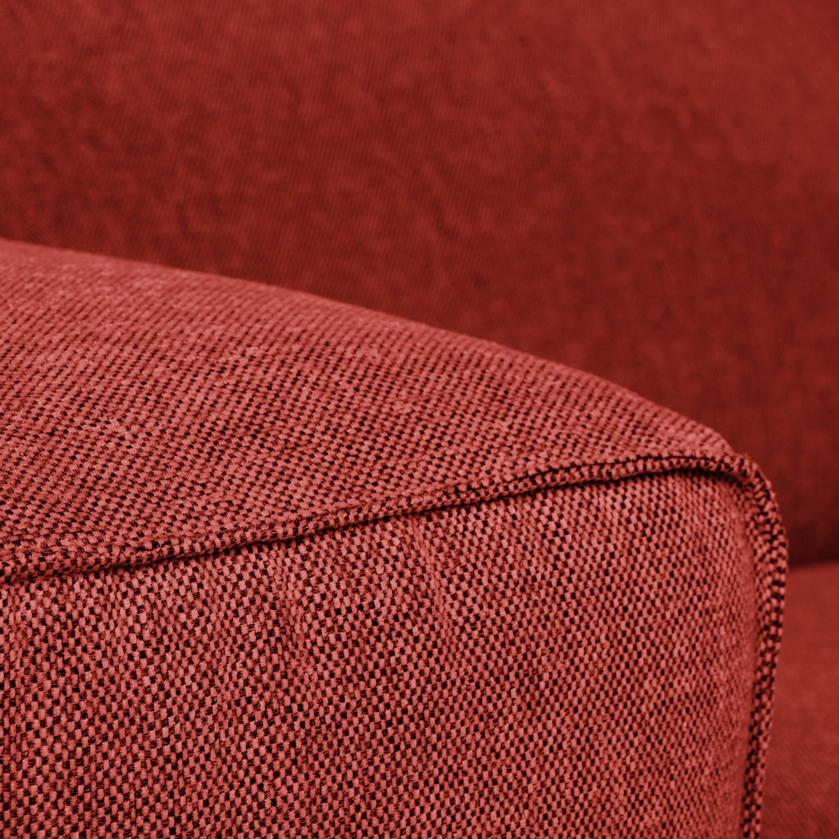 ECKSOFA mit Rundecke - Rot/Schwarz, Kunststoff/Textil (325/260cm) - home24