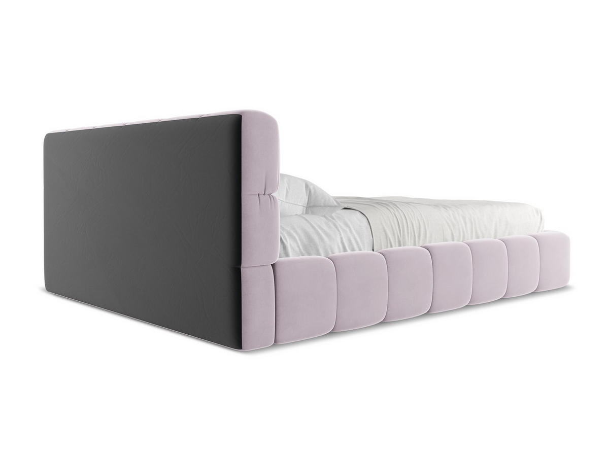 POLSTERBETT mit Bettkasten und Lattenrost 180x228 Violett - Lila/Flieder, Kunststoff/Textil (160/200cm) - Makamii