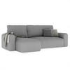 ECKSOFA mit Schlaffunktion und Bettkasten, Grau - Grau, Holzwerkstoff/Textil (244/98cm) - Idohome