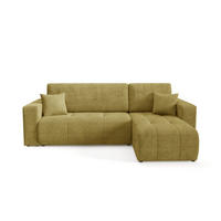 ECKSOFA mit Schlaffunktion Gelb - Gelb, Textil (244/145cm) - Furnisell