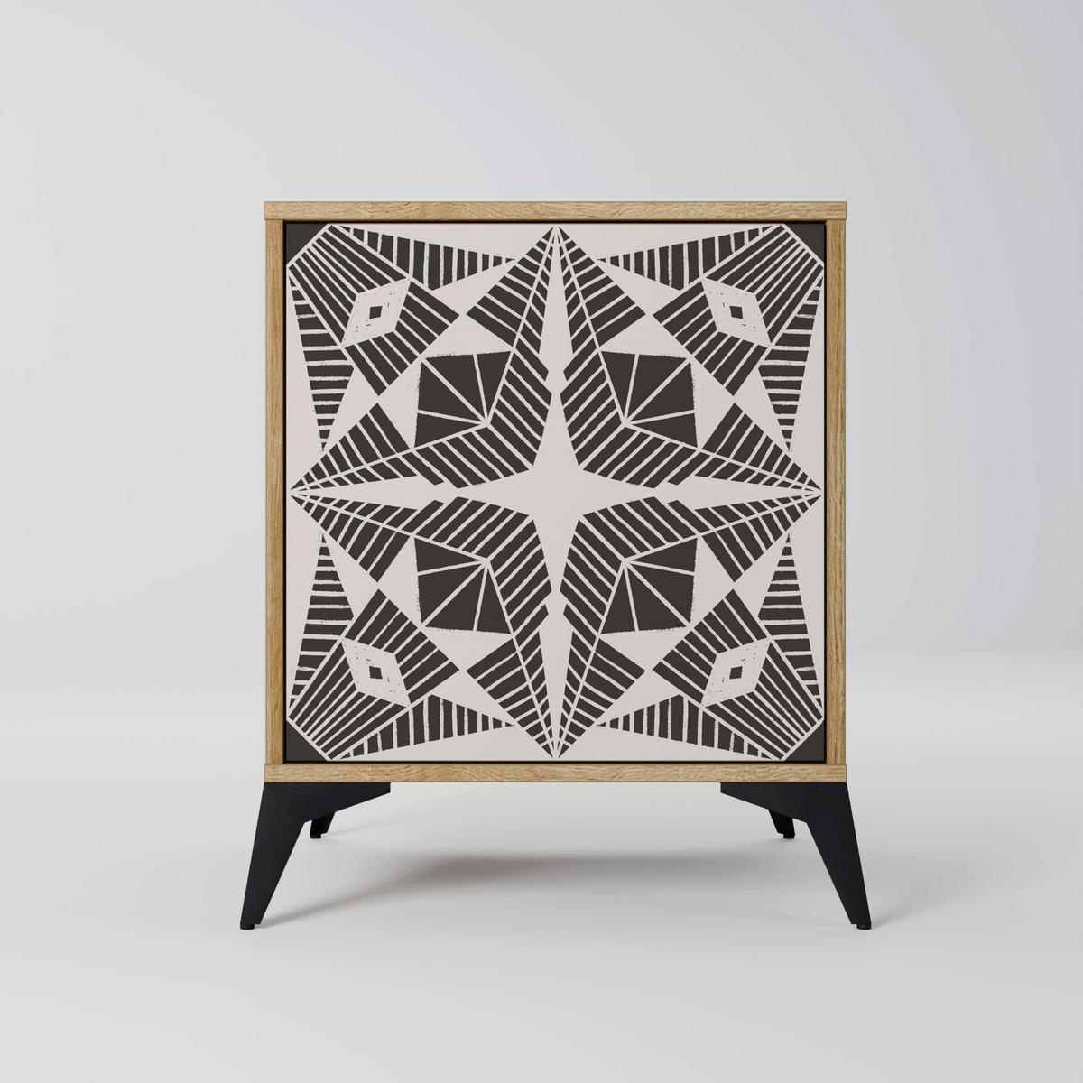 SIDEBOARD MONOCHROME NEXUS, Eichefarben, 57,5x42x57,5 cm, Ohne Füße - Eichefarben/Multicolor, Holzwerkstoff (57.5/57.5/42cm) - SpaceRebels