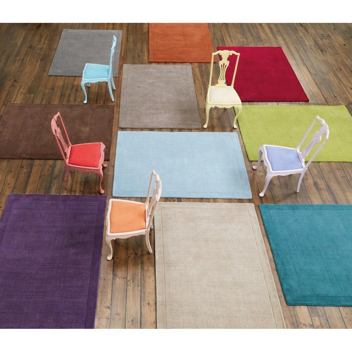 TEPPICH Einfarbiger, getufteter aus reiner Wolle CANDY Lila 160 x 230 cm - Lila, Naturmaterialien (160/230cm) - Novatrend