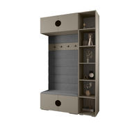 GARDEROBEN-SET 236,7/140/47 - Kaschmir/Schwarz, Holz/Metall (140/236.7/47cm) - Abiks Möbel