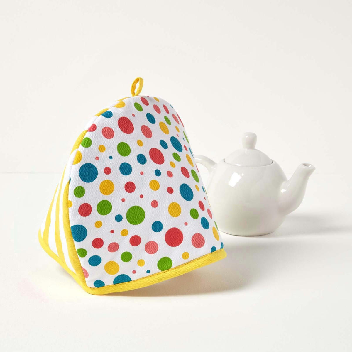 TEA COSY – Stoff-Teewärmer Bunte Punkte - Multicolor, Textil (36/24/36cm) - Homescapes