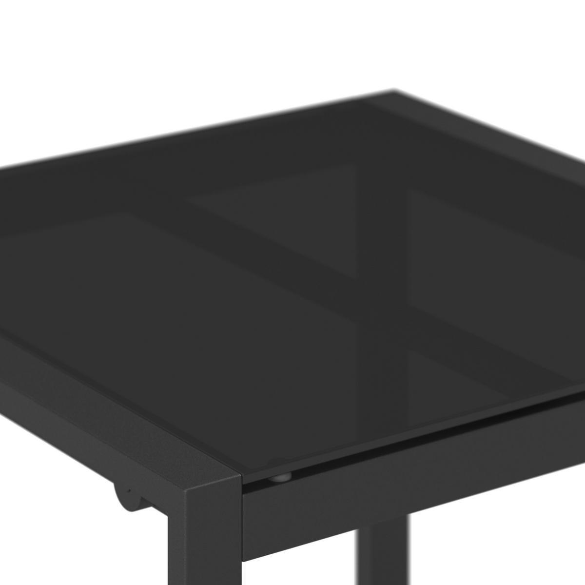 BALKONSET Paulina Hellgrau Metall/Outdoorstoff +Abdeckung - Hellgrau, Metall - Bessagi Garden