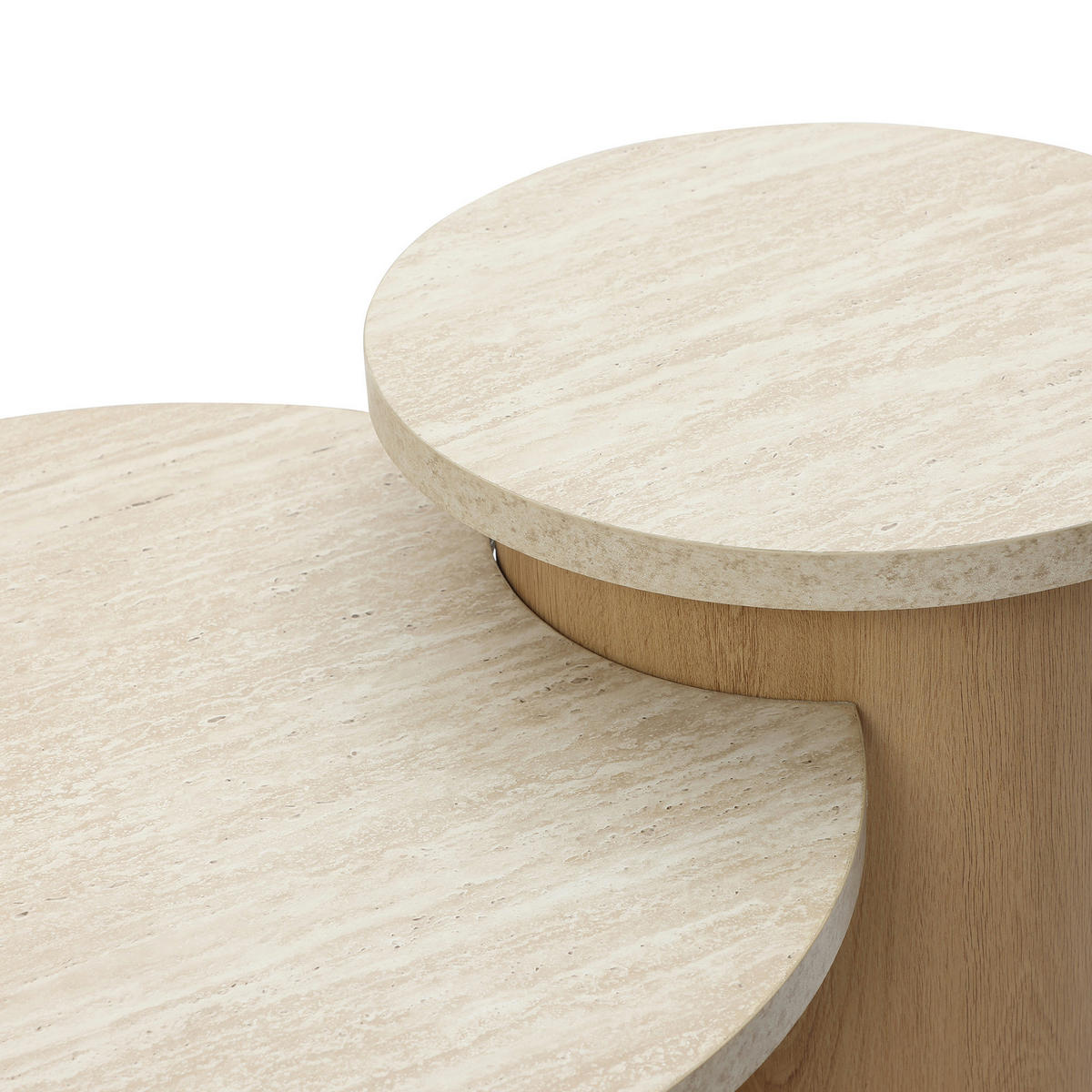 COUCHTISCHE 2er-Set, Holz | B85 x T60 x H47,5 cm - Braun, Holzwerkstoff (60/85/47.5cm) - Hometopia