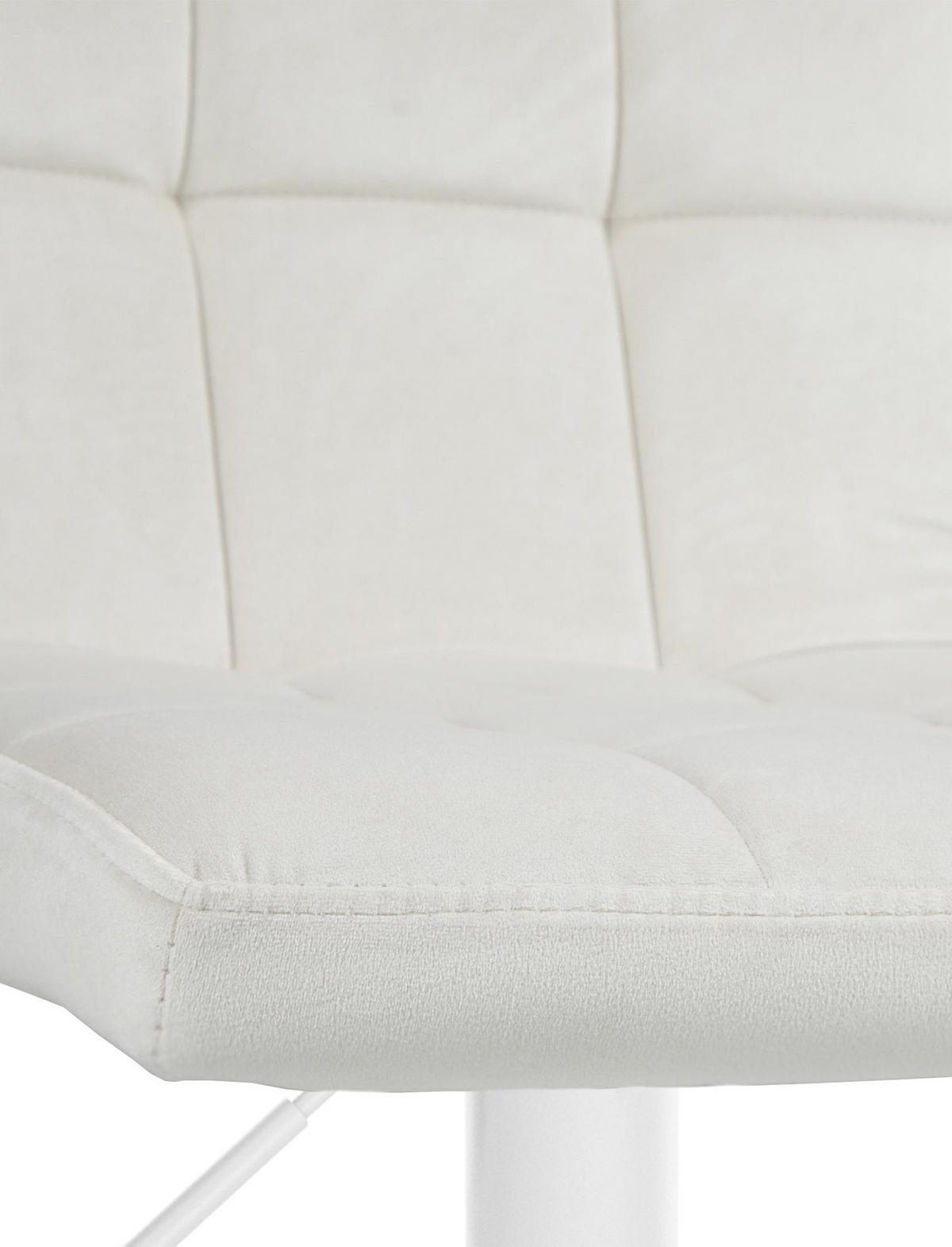 BARHOCKER 2er Set Peran Samt weiß creme - Creme/Weiß, Textil/Metall (46/114/47cm) - TPFLiving