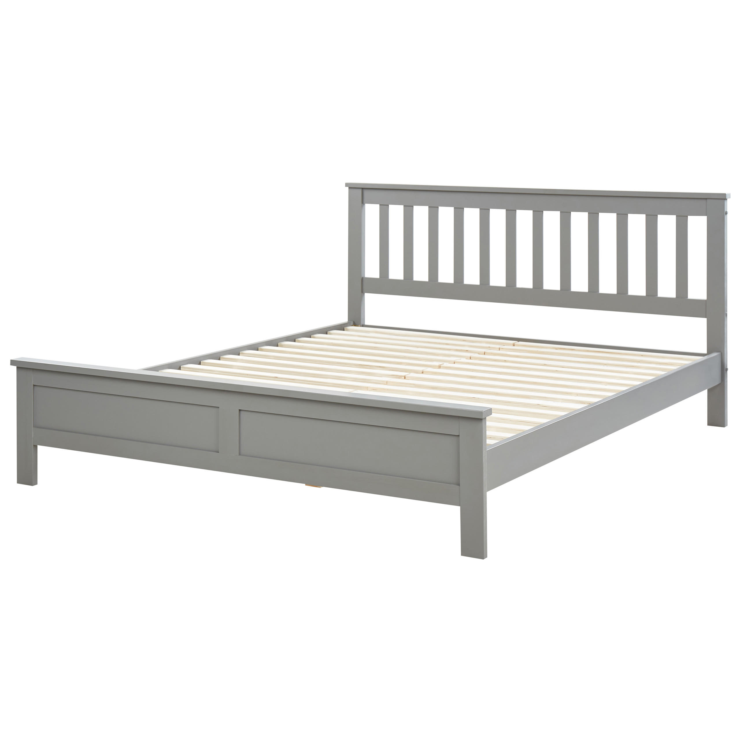 HOLZBETT 160/200cm Grau Mayenne - Grau, Holz (160/200cm) - Beliani