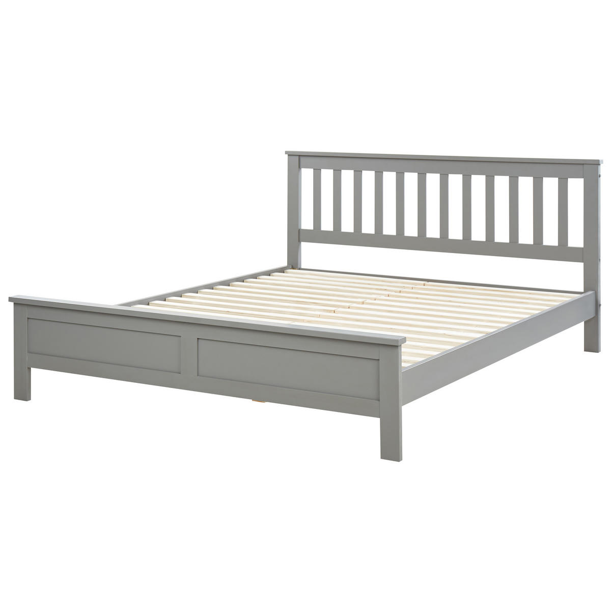 HOLZBETT 160/200cm Grau Mayenne - Grau, Holz (160/200cm) - Beliani