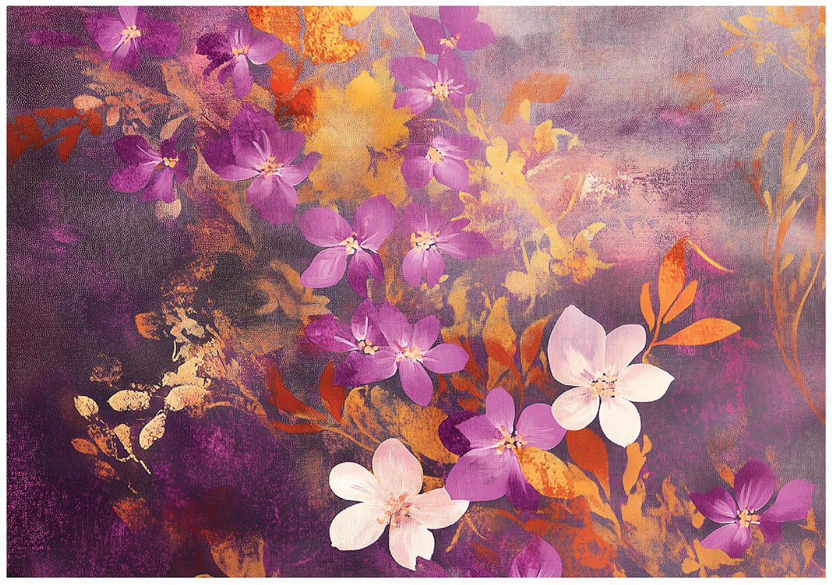 FOTOTAPETE Blumen Rosen Schlafzimmer Vlies Tapete 300x210 - Multicolor, Papier (300/210cm) - Wallarena