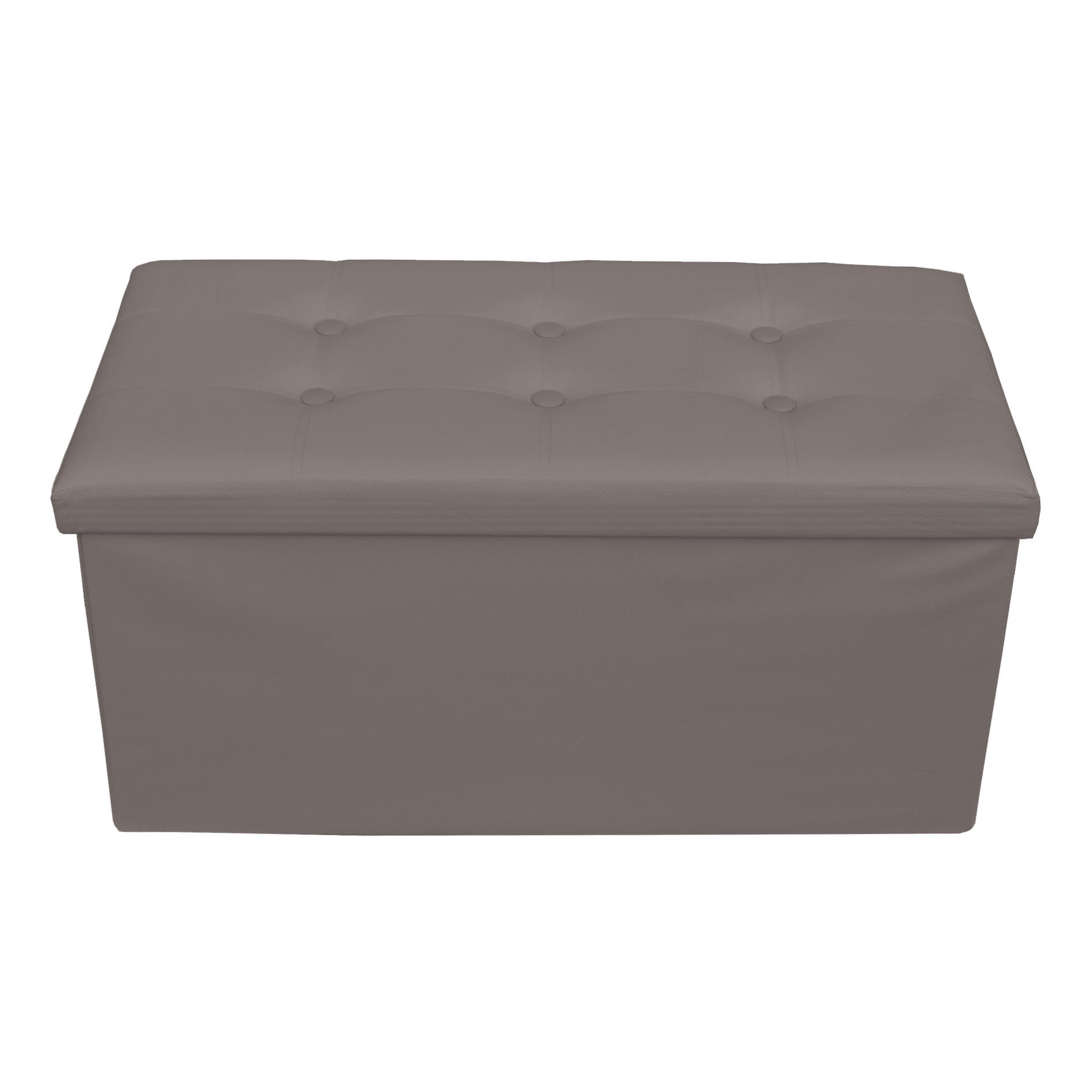 Mobili Rebecca Fusshocker Grau 38x38x76 cm