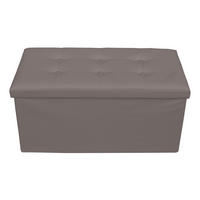 FUSSHOCKER Grau 38/76/38 cm - Grau, Textil (38/38/76cm) - Mobili Rebecca