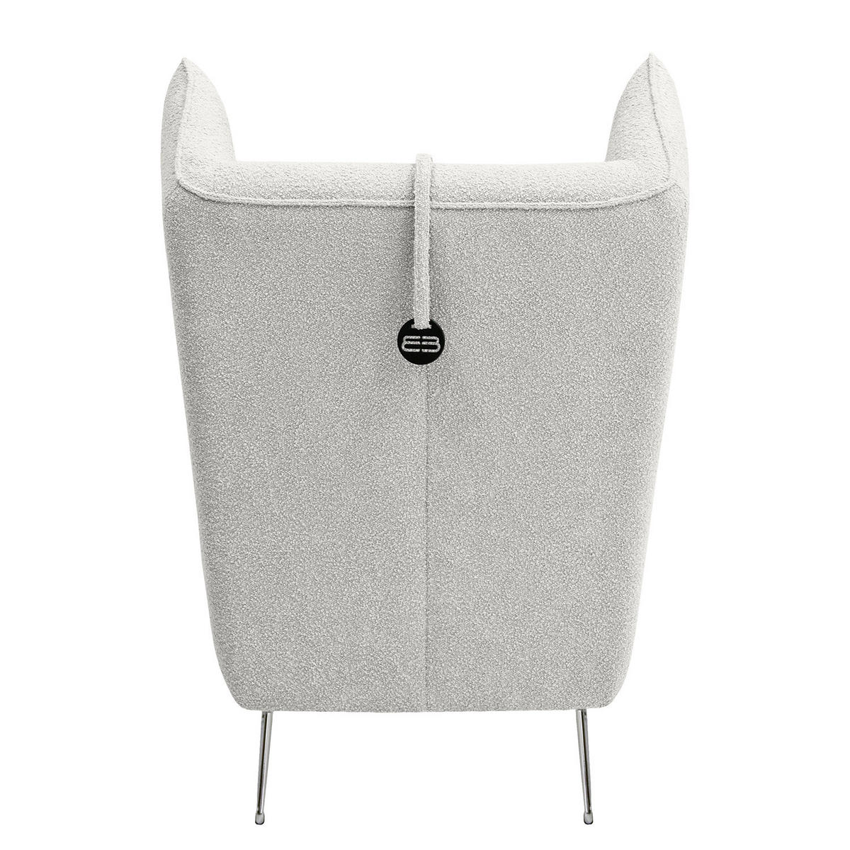 SESSEL - Chromfarben/Hellgrau, Textil/Metall (80/112/92cm) - home24