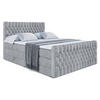 BOXSPRINGBETT SERENE-Z KING - 180 x 200 - H3/H4 - Grau - Grau, Holzwerkstoff (180/200cm) - ALTDECOR