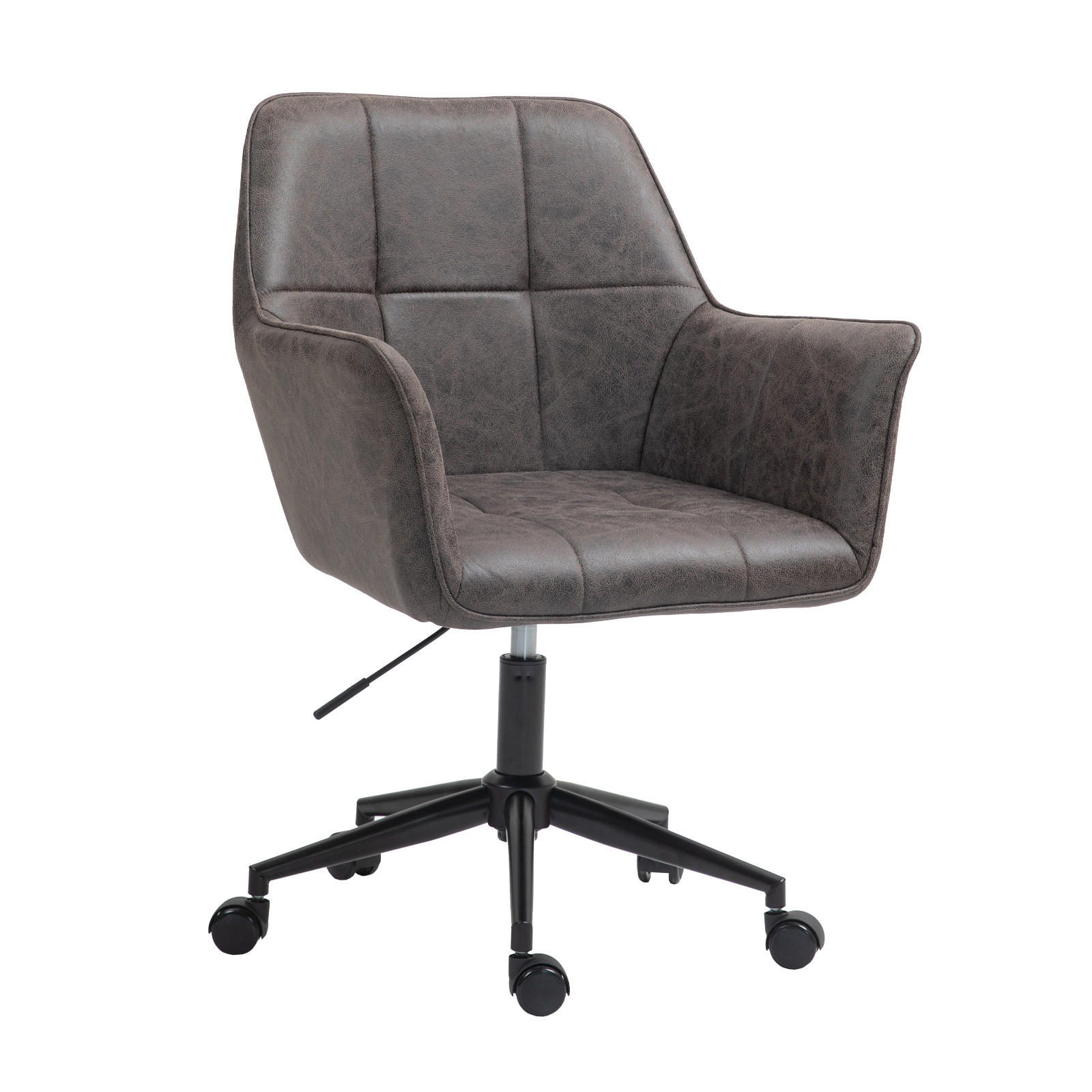 SCHREIBTISCHSTUHL GREG Grau - Schwarz/Grau, Textil/Metall (60/94/57cm) - SVITA