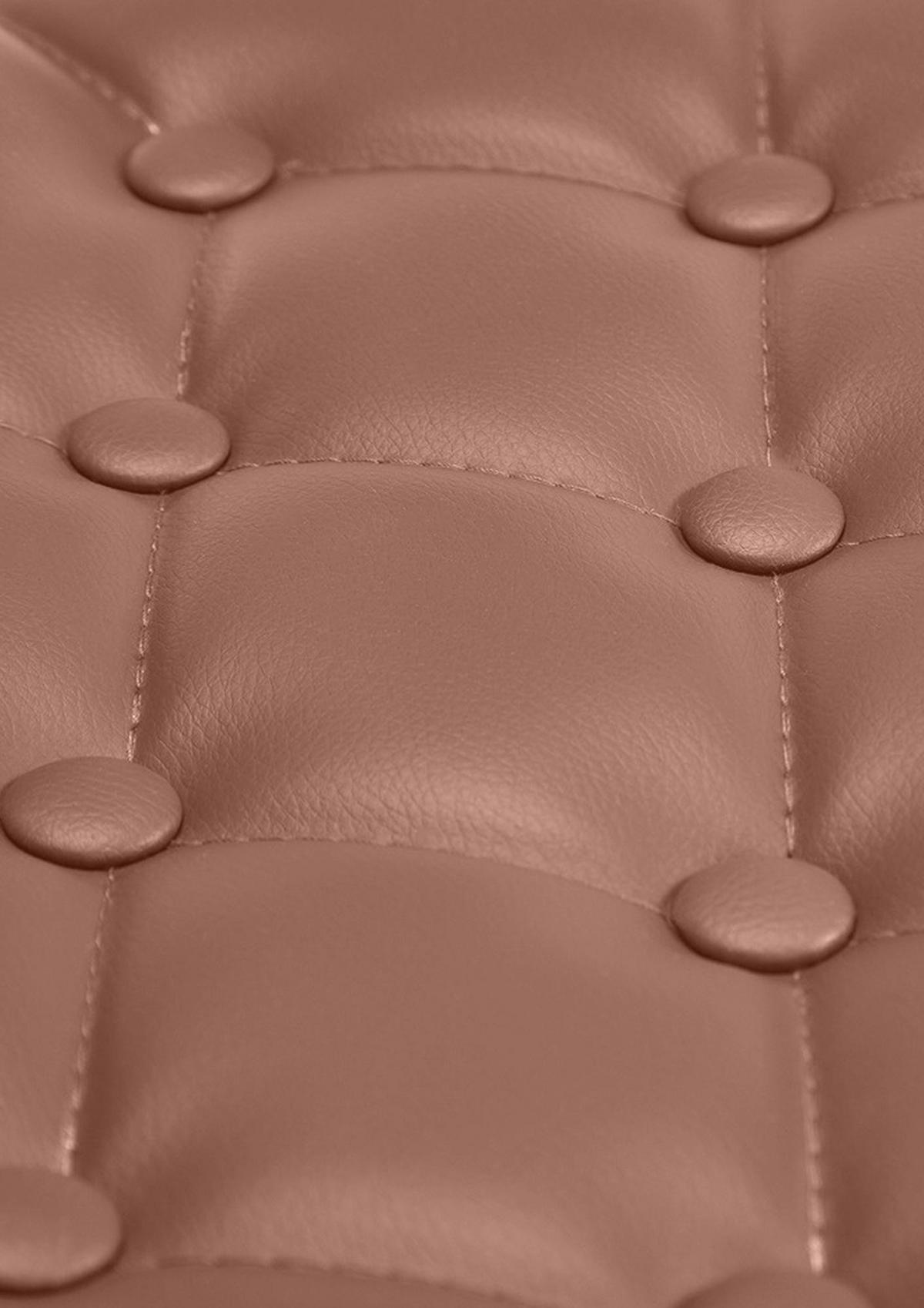 BARHOCKER Lederlook cognac - Cognac/Schwarz, Textil/Metall (62/103/55cm) - CLP