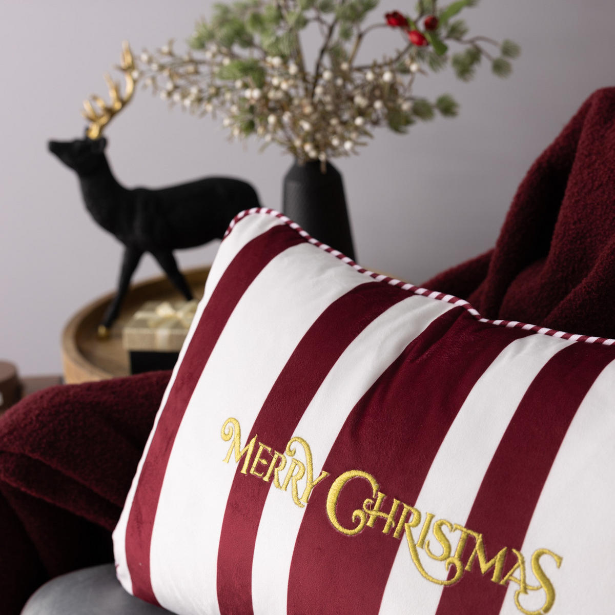 KISSENHÜLLE Red & White Noel 60x40 cm - Rot, Textil (40/60cm) - Dekoria