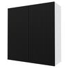 KÜCHENHÄNGESCHRANK Lamello W4/90 Schwarz Matt / Weiß 90 / 32,5 / 96cm - Schwarz/Weiß, Holz/Holzwerkstoff (90/96/32.5cm) - Feldmann-Wohnen