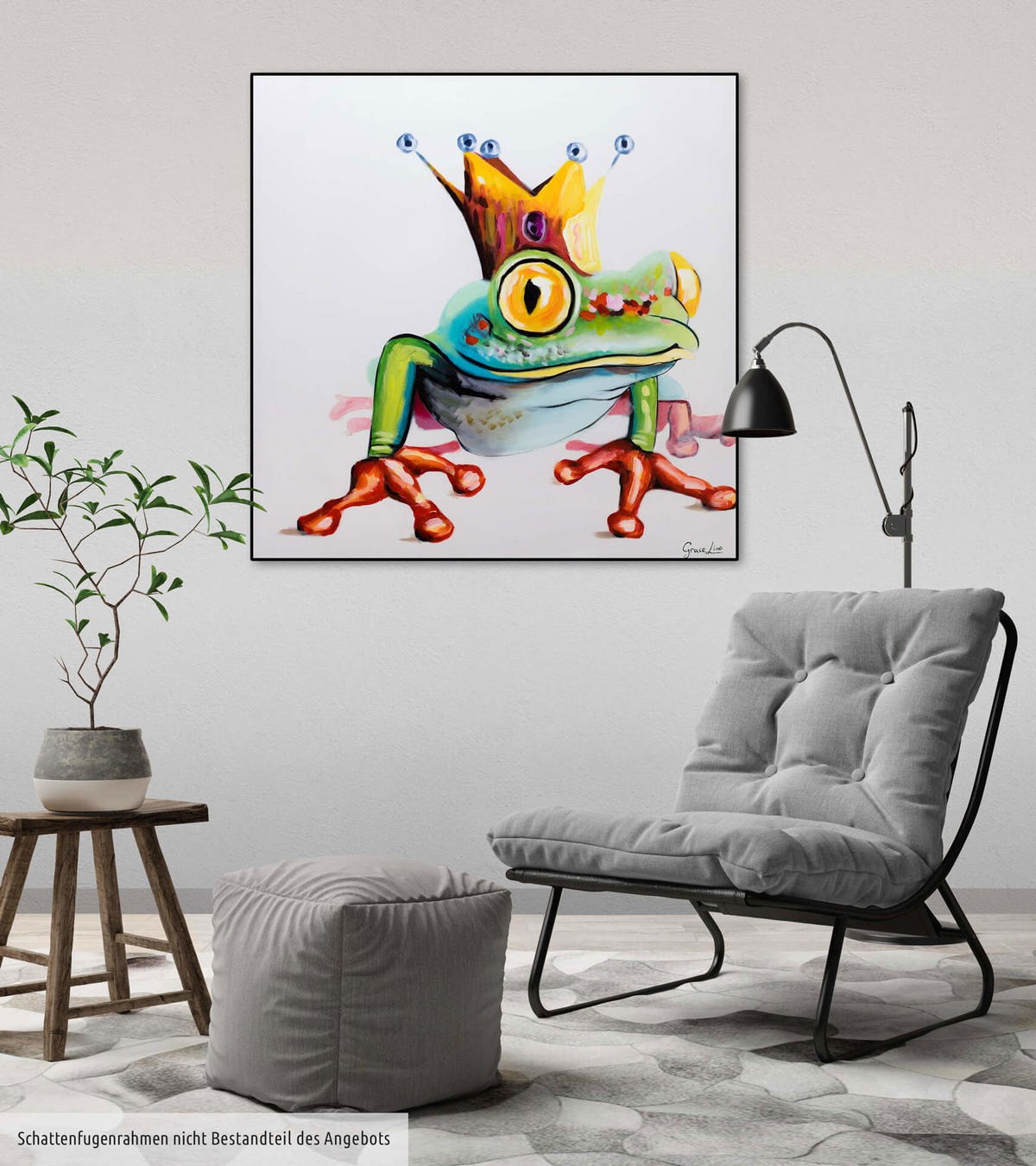 ACRYLBILD HANDGEMALT 80/80 cm - Multicolor, Holz/Textil (80/80cm) - KUNSTLOFT