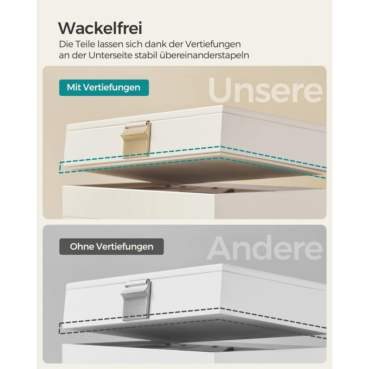 SCHMUCKKÄSTCHEN MOGADISHU - Weiß, Holzwerkstoff (28/18.3/17cm) - Hansiro