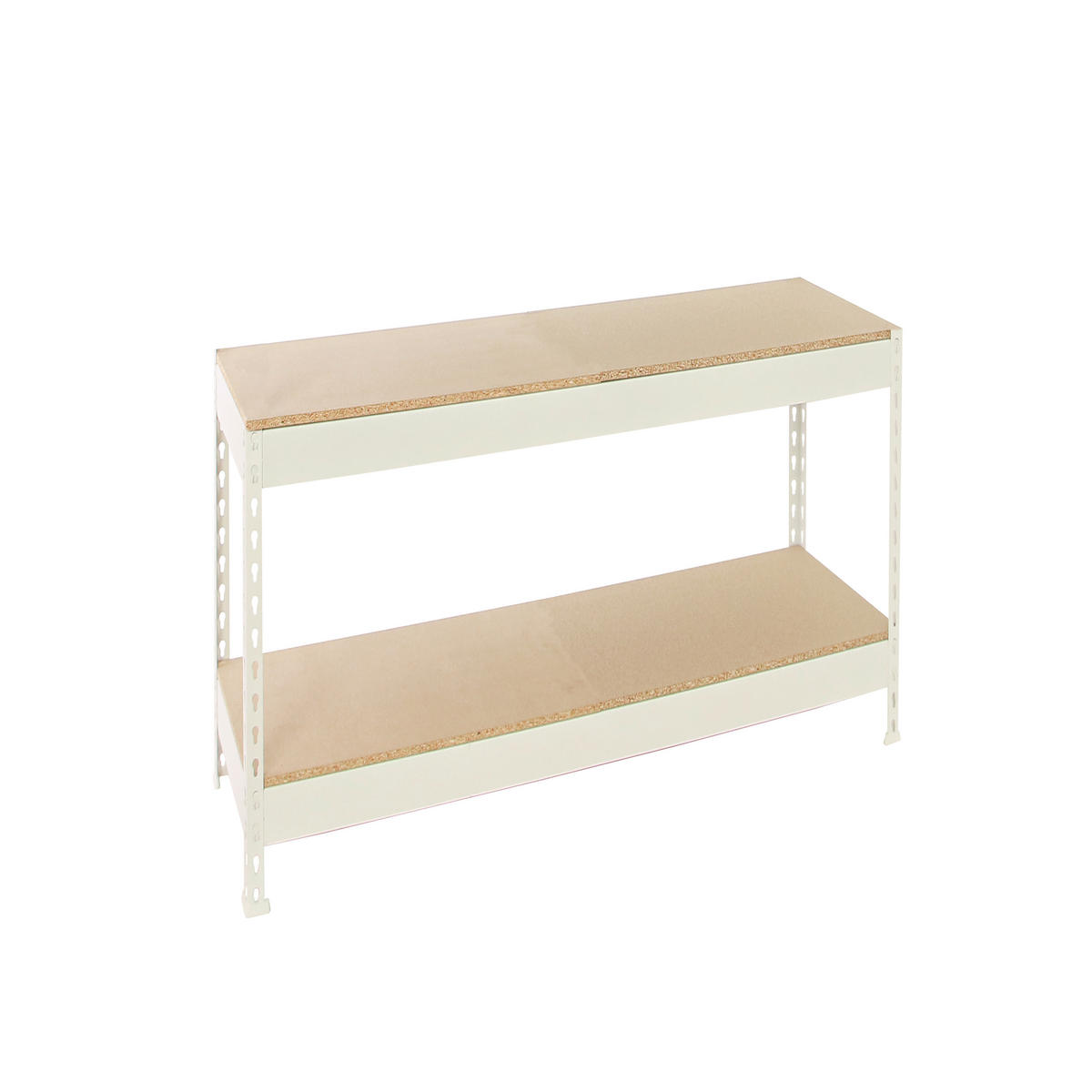 SCHWERLASTREGAL Mini Wood Yeti Two HxBxT 90 x 120 x 60 cm Fachlast 400 kg Weiß - Weiß, Metall (120/90/60cm) - PROREGAL
