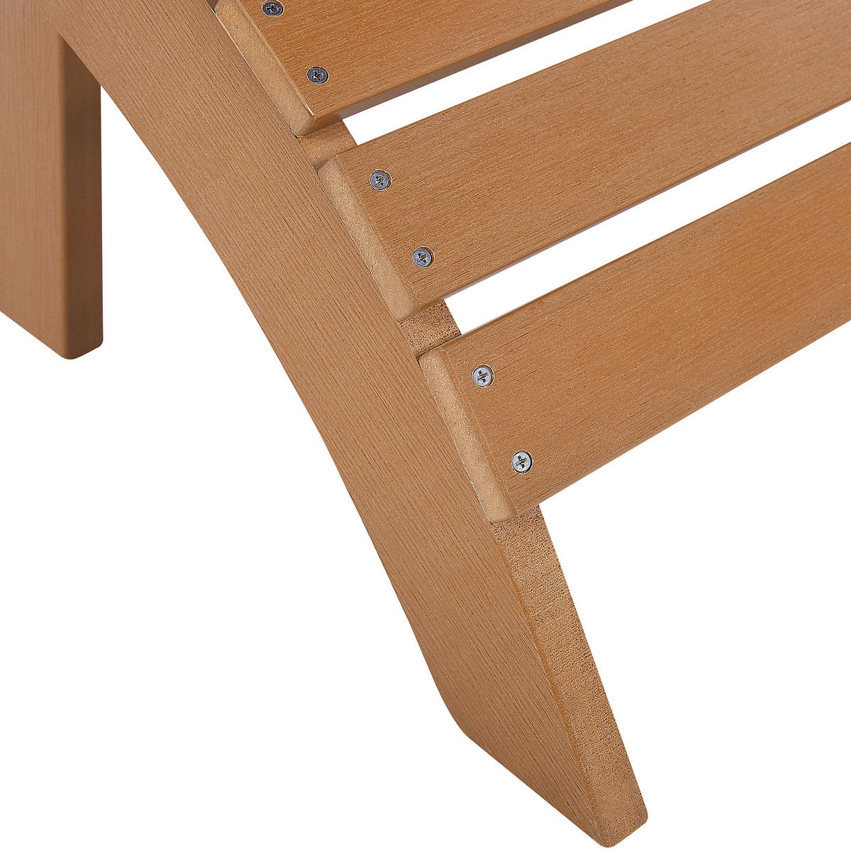FUSSHOCKER Kunstholz heller Holzfarbton Adirondack - Hellbraun, Kunststoff (50/34/43cm) - Beliani