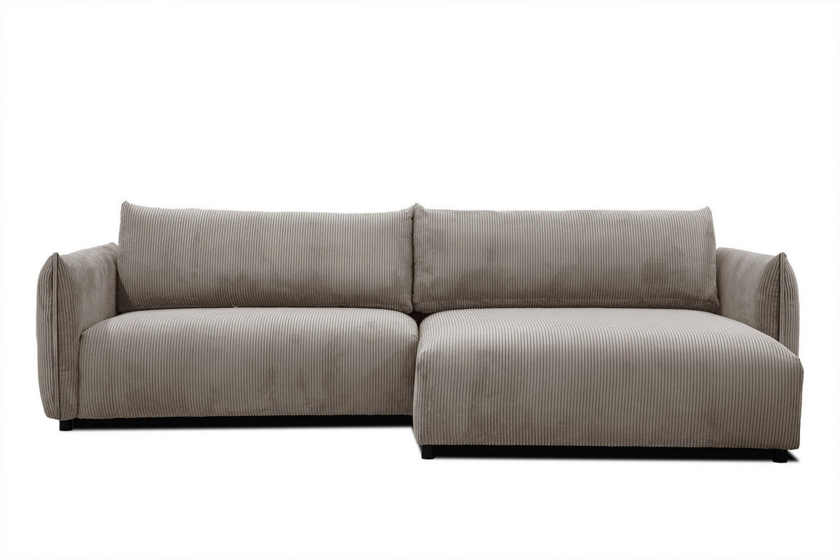 ECKSOFA TAUER 5-Sitzer, taupe - Taupe/Schwarz, Holzwerkstoff/Kunststoff (292/174cm) - Courtois Laville