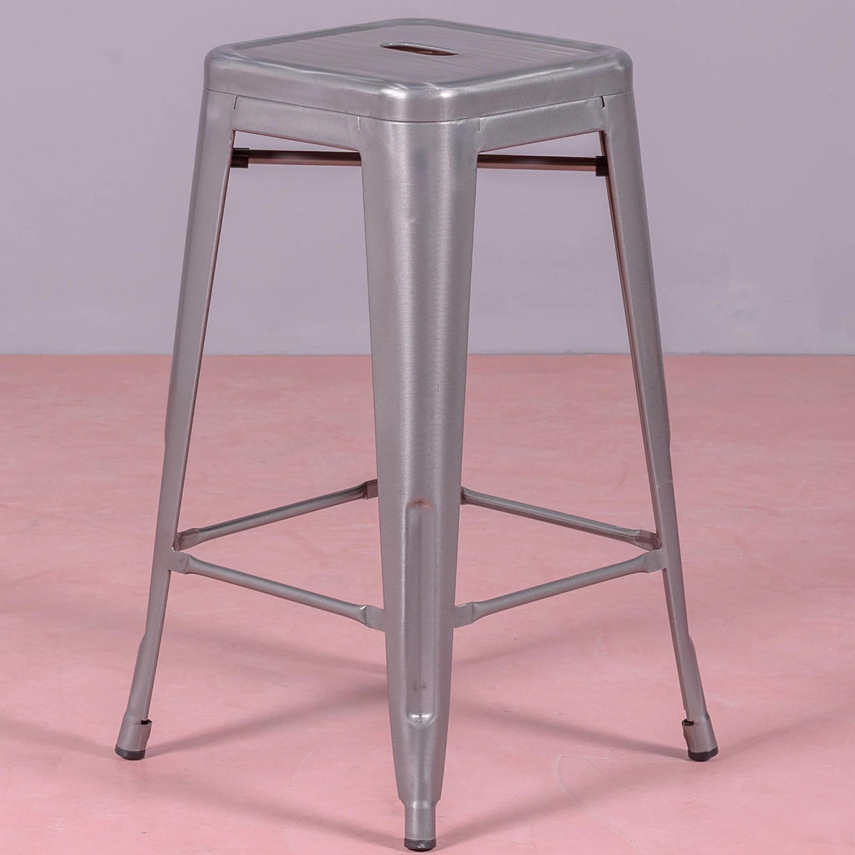 HOCKER Metall Alufarben - Alufarben, Metall (41/68/41cm) - Nest Dream