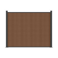 ZAUN - 176cm x 2cm - Verbundwerkstoff - anthrazitgrau, naturfarben dunkel - PALIZO - Anthrazit, Holzwerkstoff (176/148cm) - Vente-Unique