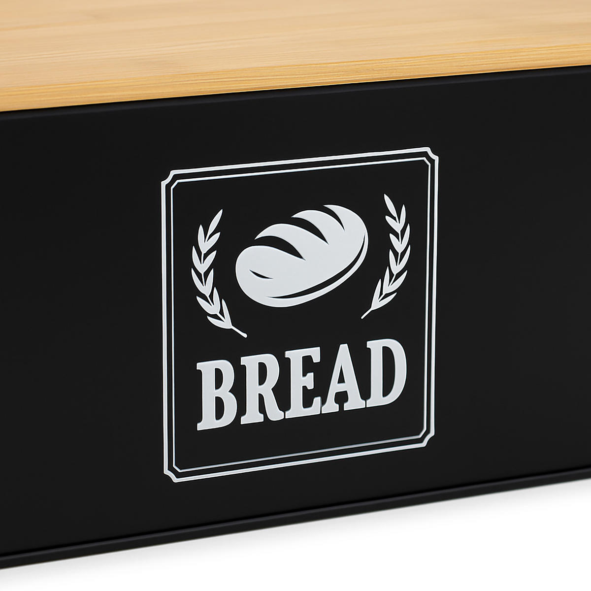 BROTKASTEN - Schwarz, Holz/Metall (33/13.5/19cm) - Relaxdays