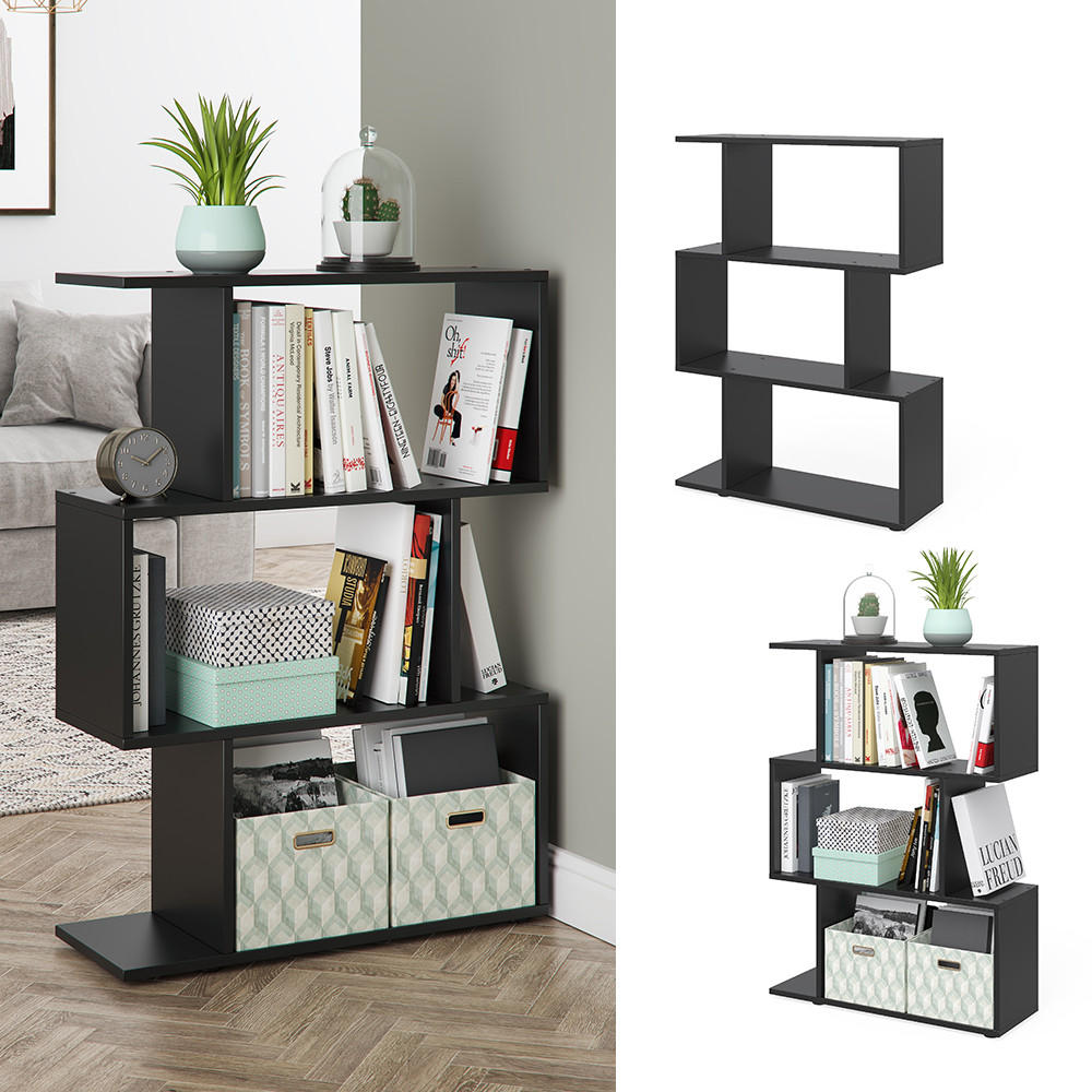 RAUMTEILER Levio Schwarz 70 x 97.4 cm - Schwarz, Holzwerkstoff (70/97.4/23.8cm) - Vicco