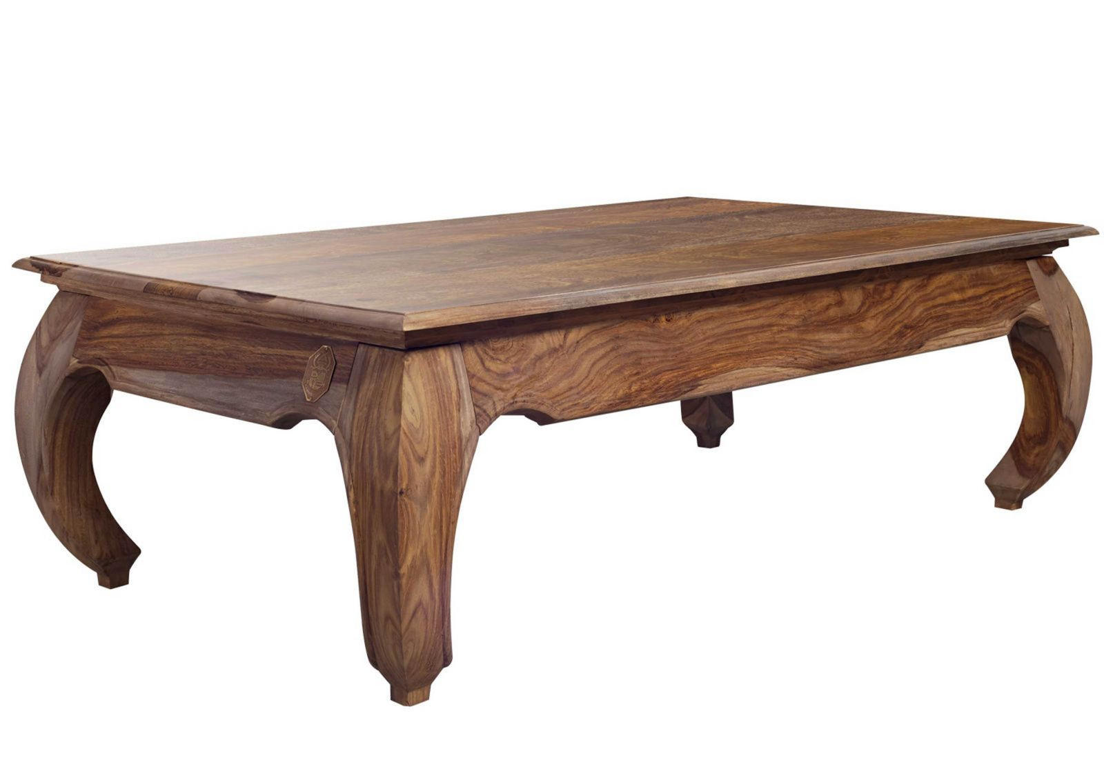 COUCHTISCH Sheesham 130x75x40 braun lackiert OPIUM #632 - Braun, Holz (130/75/41cm) - Massivmoebel24