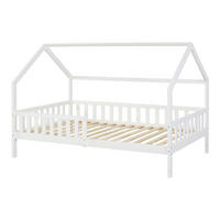 HAUSBETT Ydre - Weiß, Holz (120/200cm) - [en.casa]
