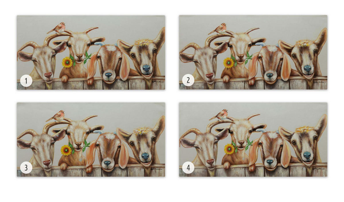 ACRYLBILD HANDGEMALT 100/50 cm - Weiß/Braun, Holz/Textil (100/50cm) - KUNSTLOFT