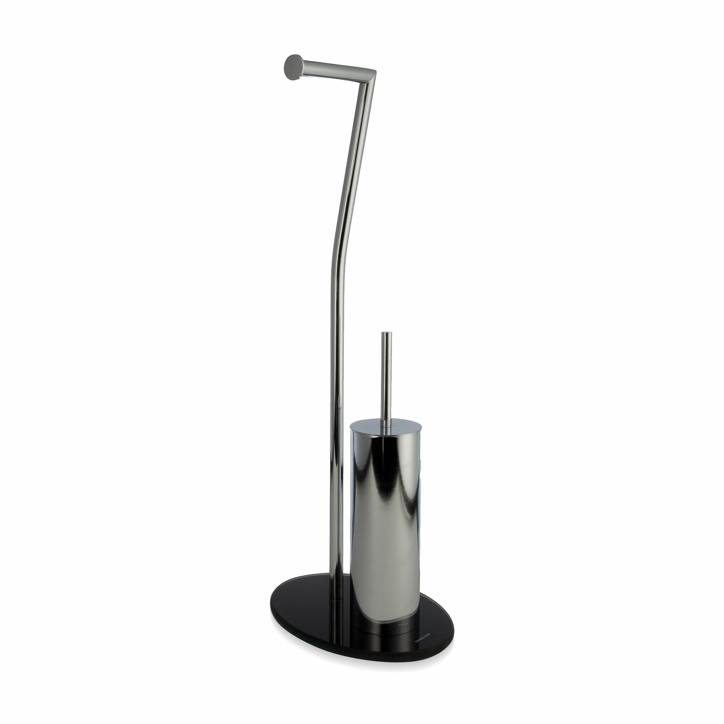 TOILETTENBÜRSTEN-SET STAND - Silberfarben, Metall (28/72/20cm) - MÖVE