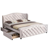 POLSTERBETT 160/200 cm weiß mit Lattenrost und 2 Schubladen - Weiß, Kunststoff (160/200cm) - OKWISH