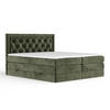 BOXSPRINGBETT Aurelia Olivenfarbe 140/200 cm - Schwarz/Olivgrün, Holz/Holzwerkstoff (140/200cm) - Maison de Reve